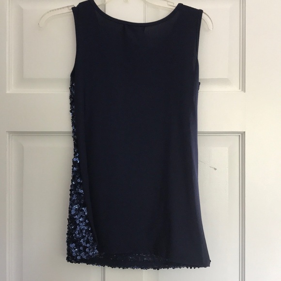 Anna-Kaci Blue Sequin Top Size S - Picture 2 of 3